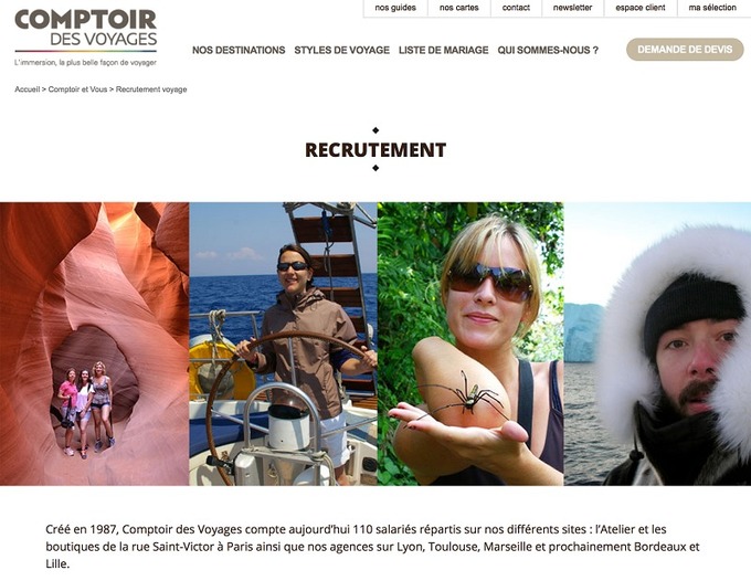 Recrutement : Comptoir des Voyages veut des yeux qui pétillent