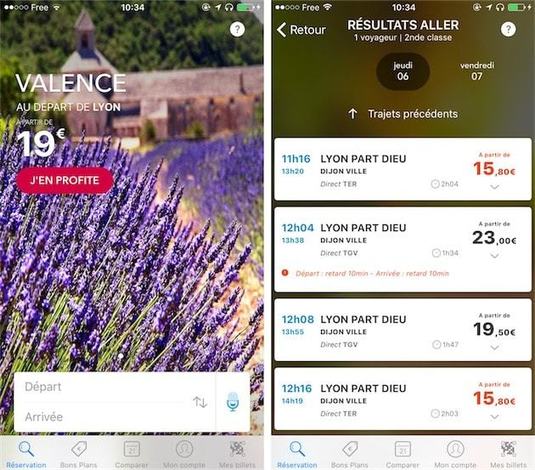 Une toute nouvelle application Voyages-sncf pleine de surprises